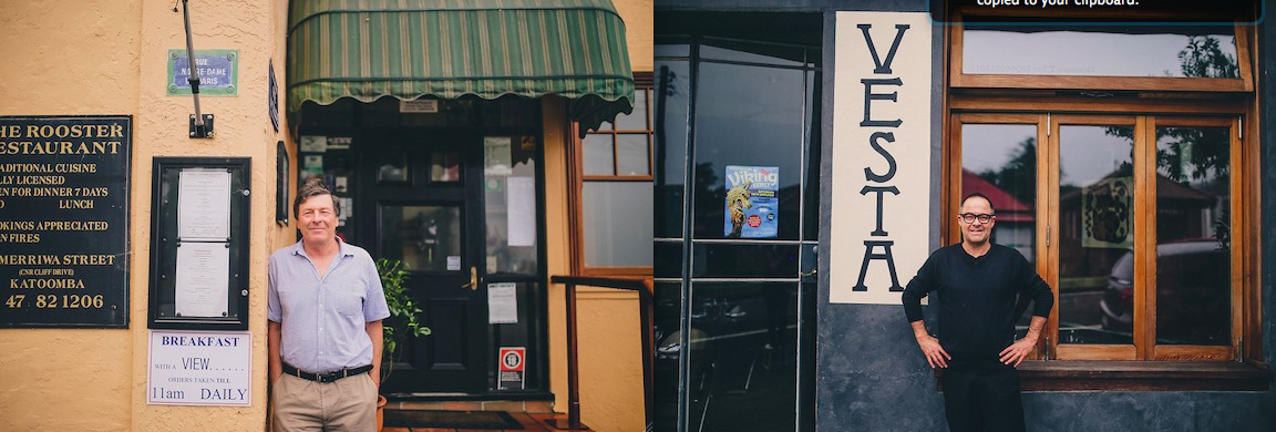 Ross Delaney – Rooster Restaurant, Katoomba & David Harris -Vesta Restaurant, Blackheath